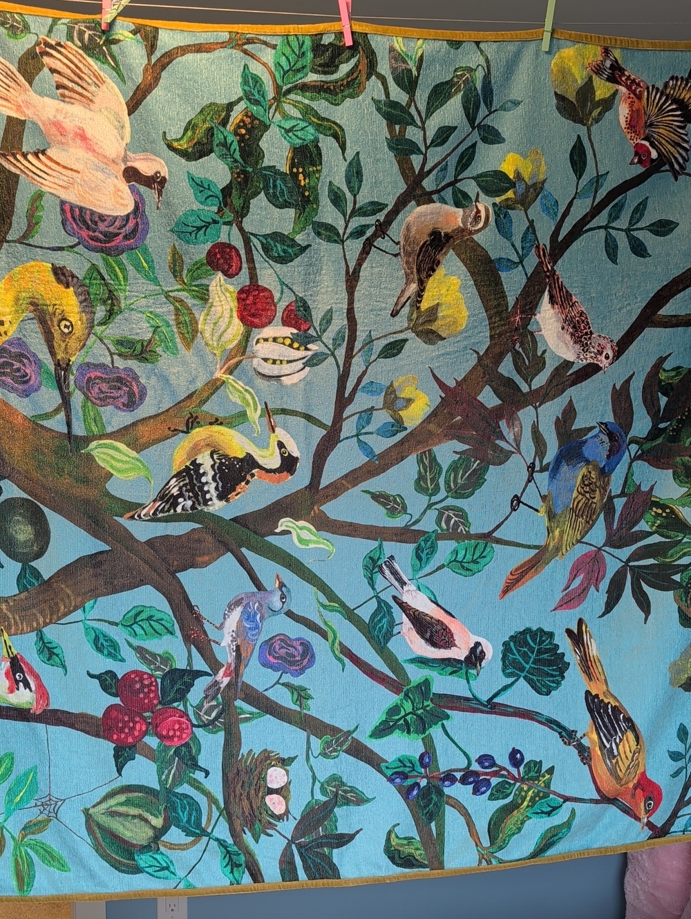 Nathalie Lete Anthropologie Bird Throw Blanket